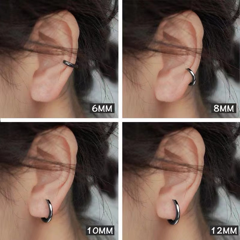 Buy Surgical Stainless Steel Hoop Earrings 8mm/10mm/12mm Small Huggie Hoop  Earrings for Women and Men at Amazon.in